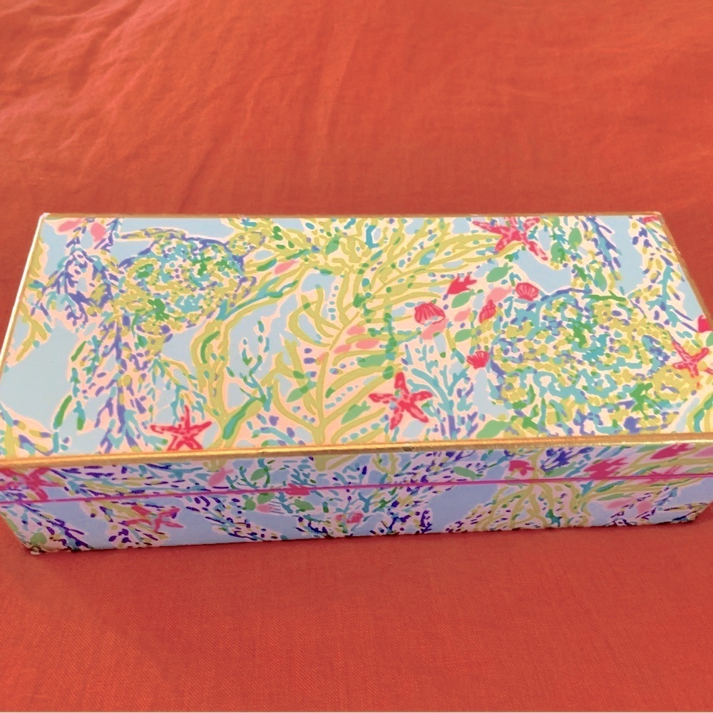 Lilly Pulitzer Gold Hinge Jewelry Box